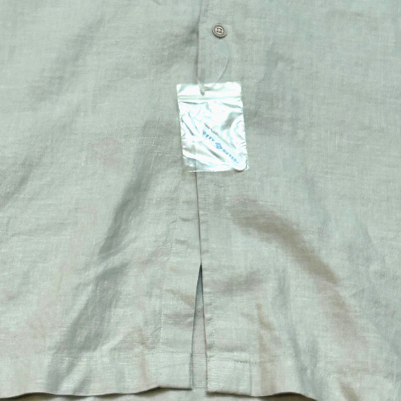 Joseph Abboud Linen Button Up Shirt Mens XL Green Short Sleeve Summer - Picture 8 of 9